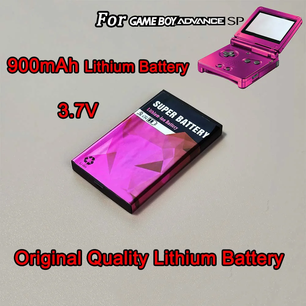 

For GBA SP & NDS 3.7V 900mAh Rechargeable Lithium Battery Quality Battery Replacement for Nintend Game Boy Advance SP