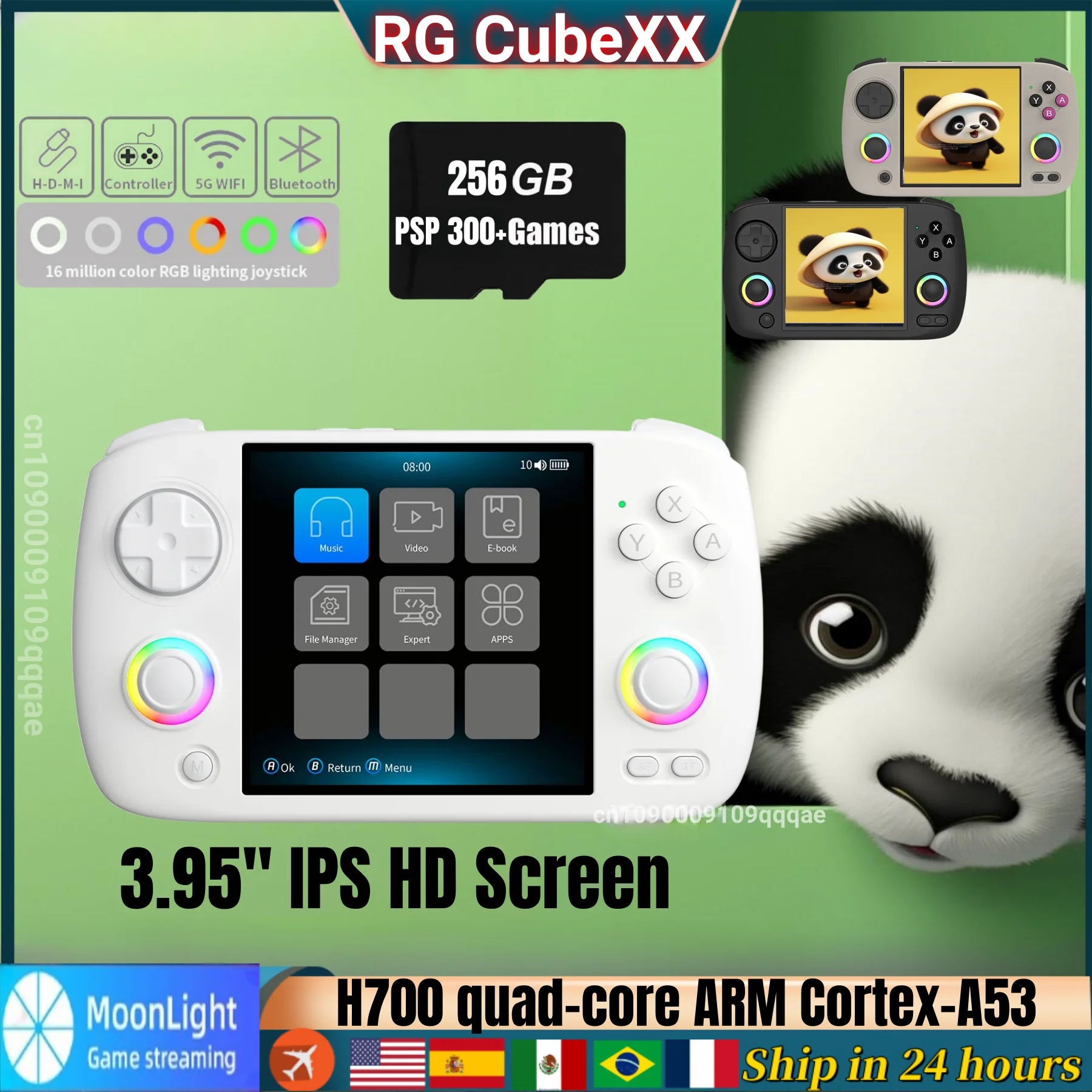 Портативная игровая консоль ANBERNIC RG CubeXX 3 95-дюймовый IPS-экран Linux RGB-джойстик
