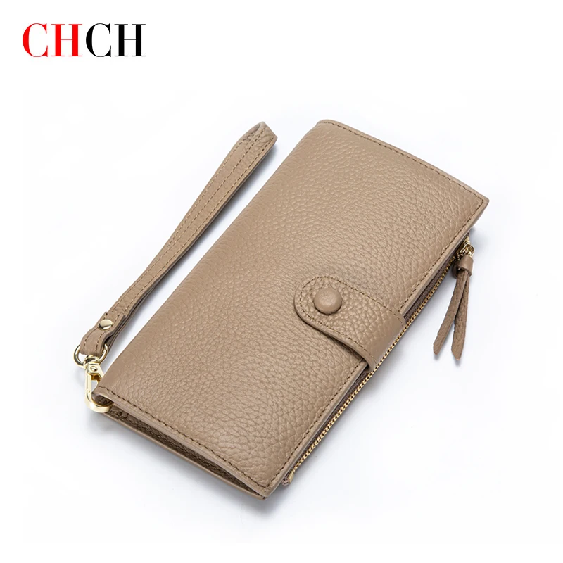 CHCH Men Luxury Wallet More Color  Black Gray Brown Envelope Bags Large Capacity Long Wallet Letter for Women