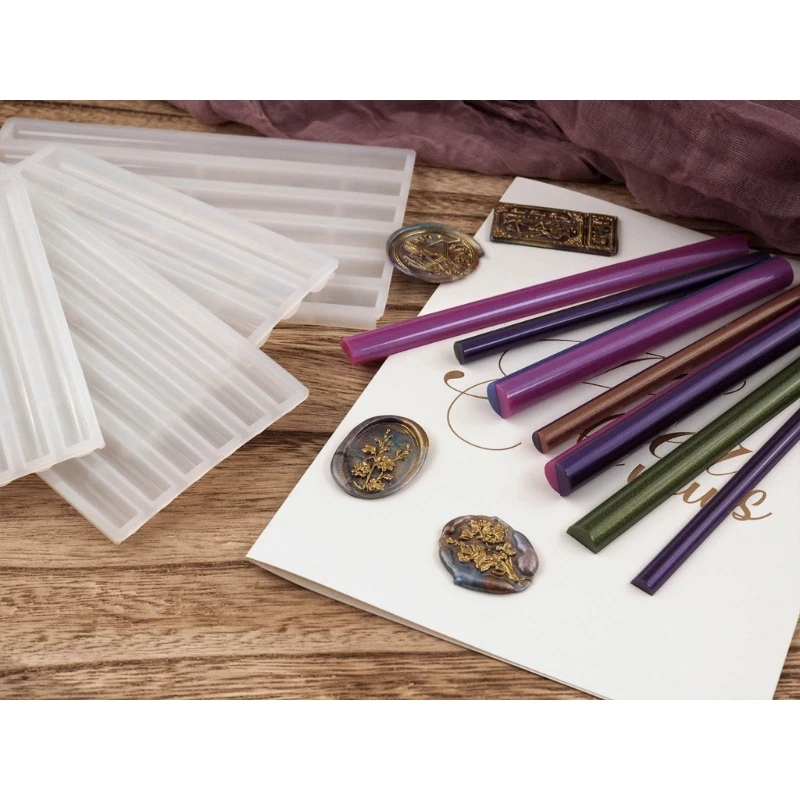 Полукруглая длинная огненная краска восковая палочка силиконовая форма ручная