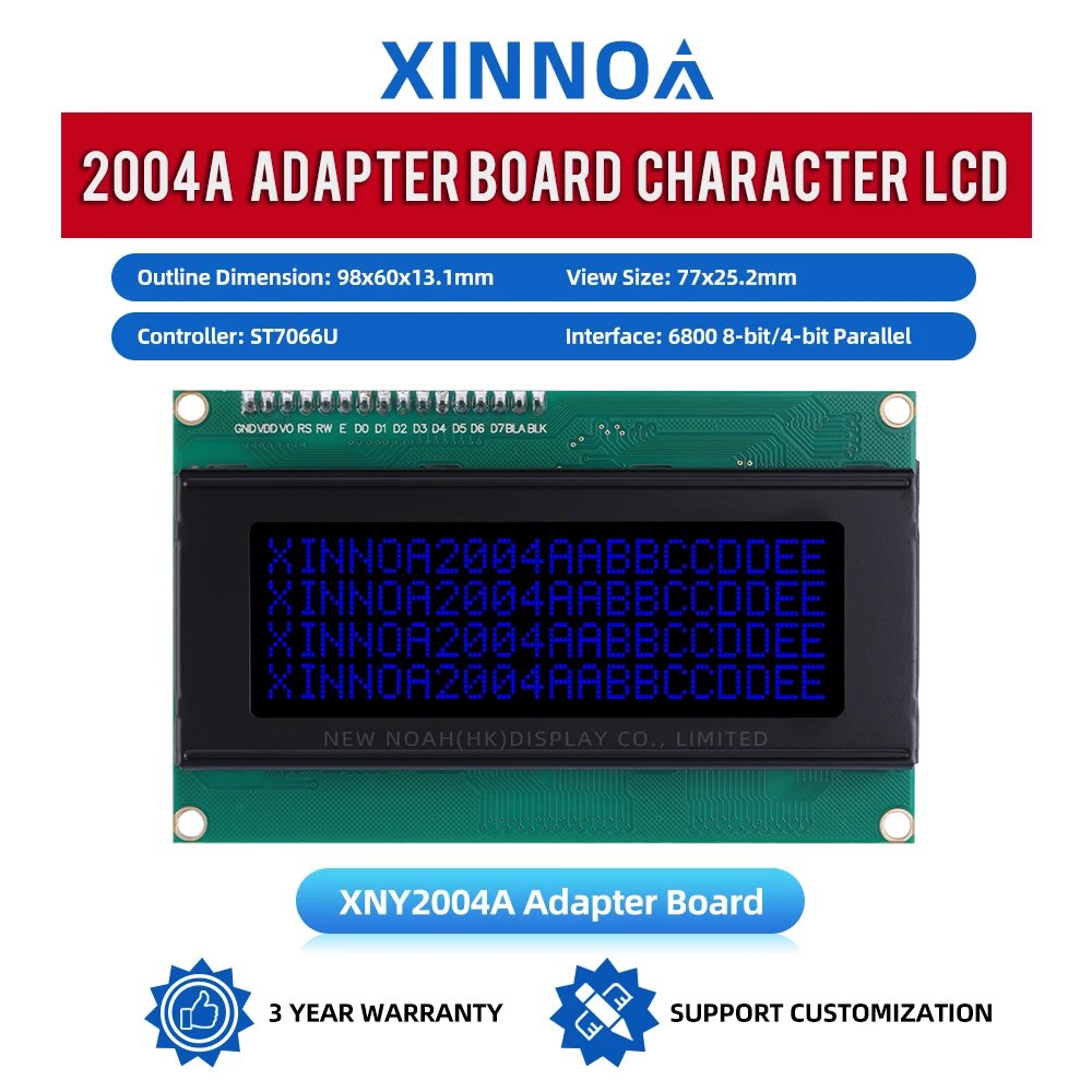 BTN черная пленка синяя плата адаптера IIC 2004A модуль дисплея LCM матричный экран 4*20