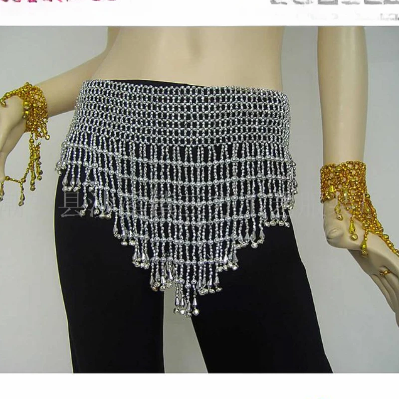 Танец живота поясная цепочка с кисточками треугольный шарф для латинских танцев