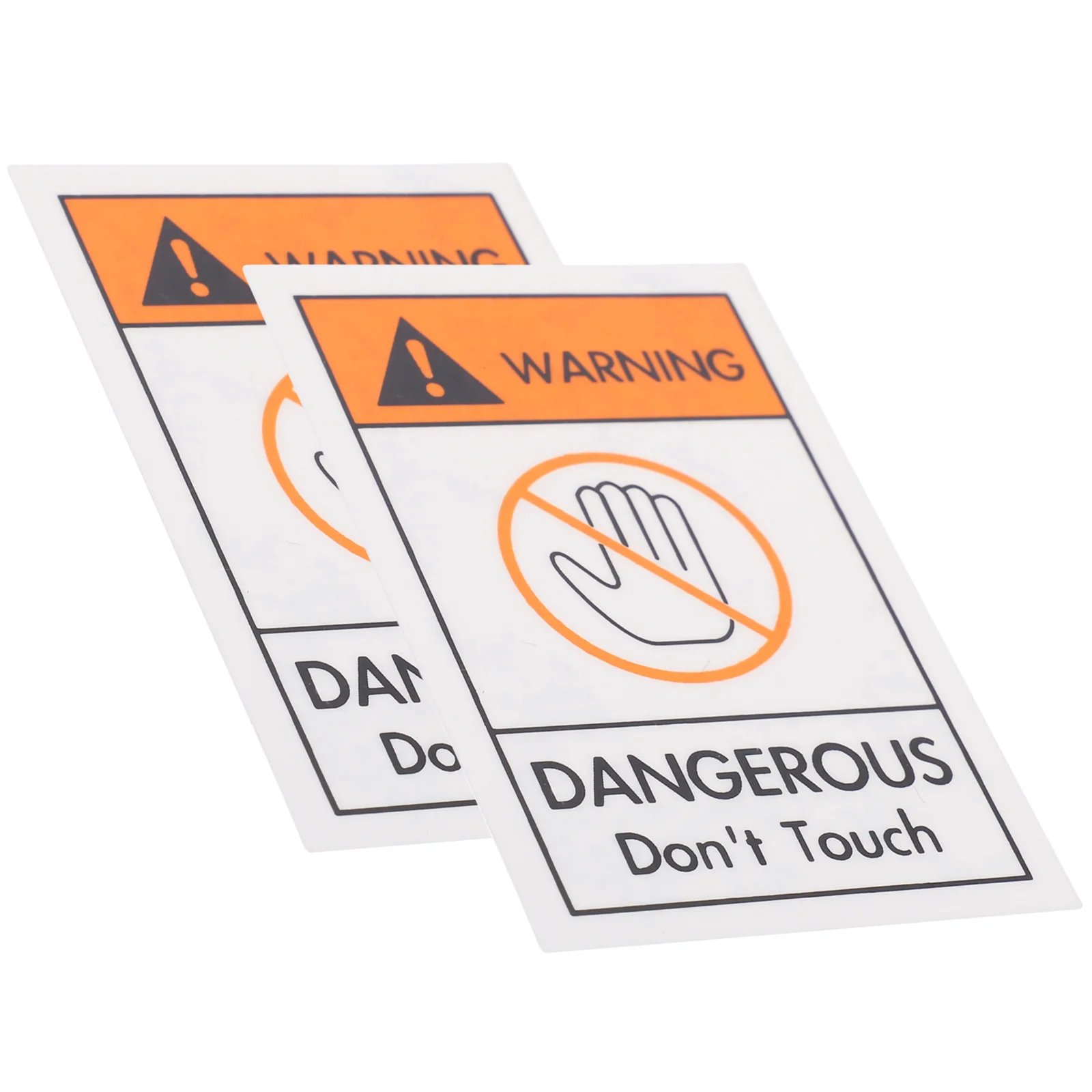 

2 Pcs The Machine Caution Danger Decal Don't Touch Sign Signage Warning Pvc Stickers Decals Safety