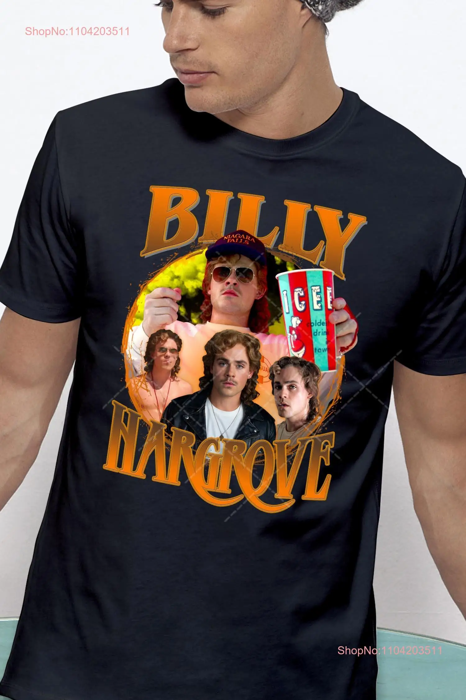 Винтажная рубашка Billy Hargrove Halloween Movie Series T TV с длинными или короткими рукавами