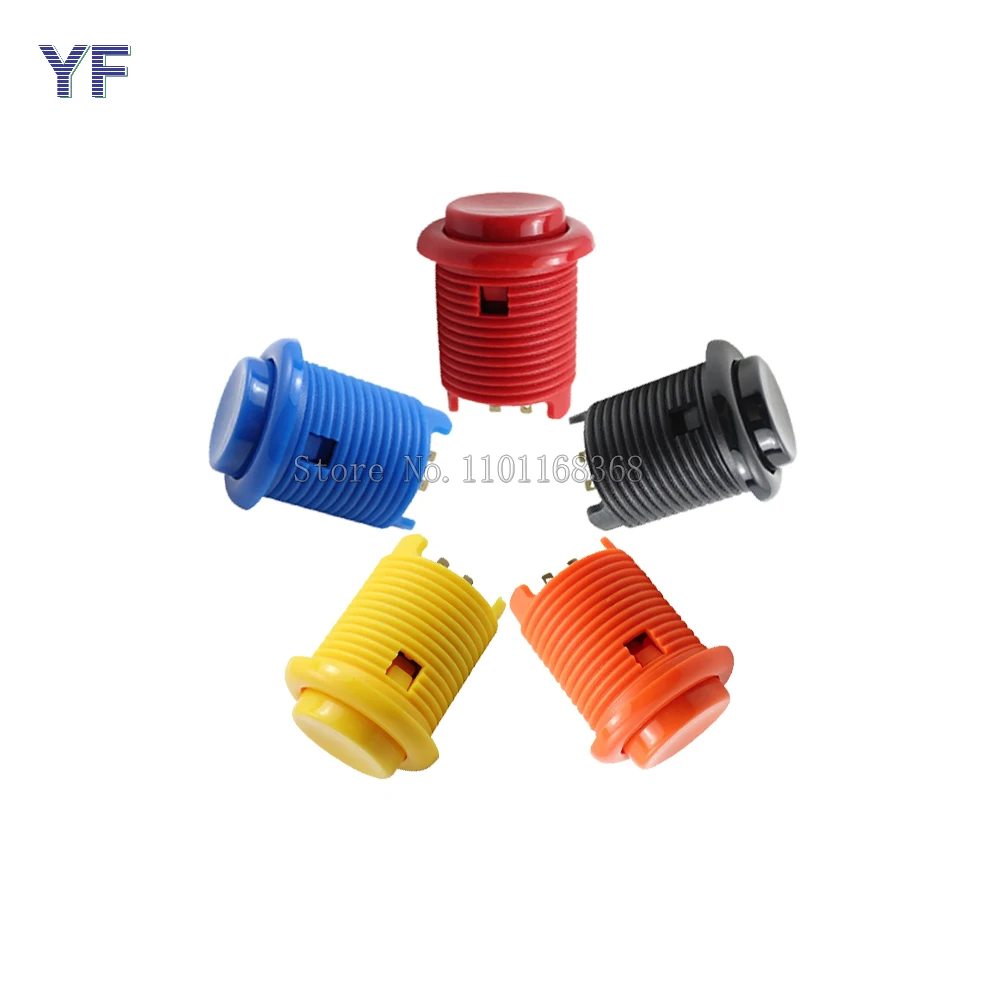 5 шт. Baolian аркадная кнопка 28 мм новая вогнутая круглая (нейлон) аксессуары для