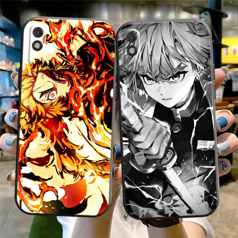 

Demon Slayer Anime Phone Case For Xiaomi Redmi 7 8 9 9A 9C 9T Note 9 9T 9S 10 10 Pro 10S Coque Soft Black Funda Silicone Cover