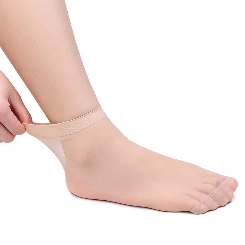 20pairs Summer Ultra-thin Elastic Silk Socks for Women Girls Breathable Soft Ankle Sock Transparent Thin Crystal Invisible Socks