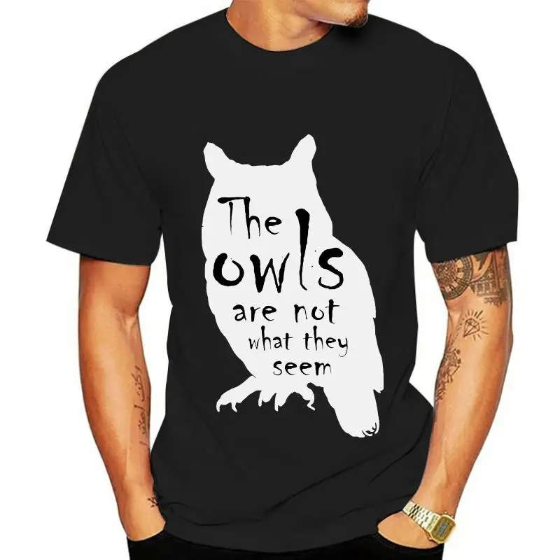

Twin Peaks The Owls Are Not What They Seem 90s TV Unisex Tshirt Black S M L XL colour jurney Print Print t-shirt Cool