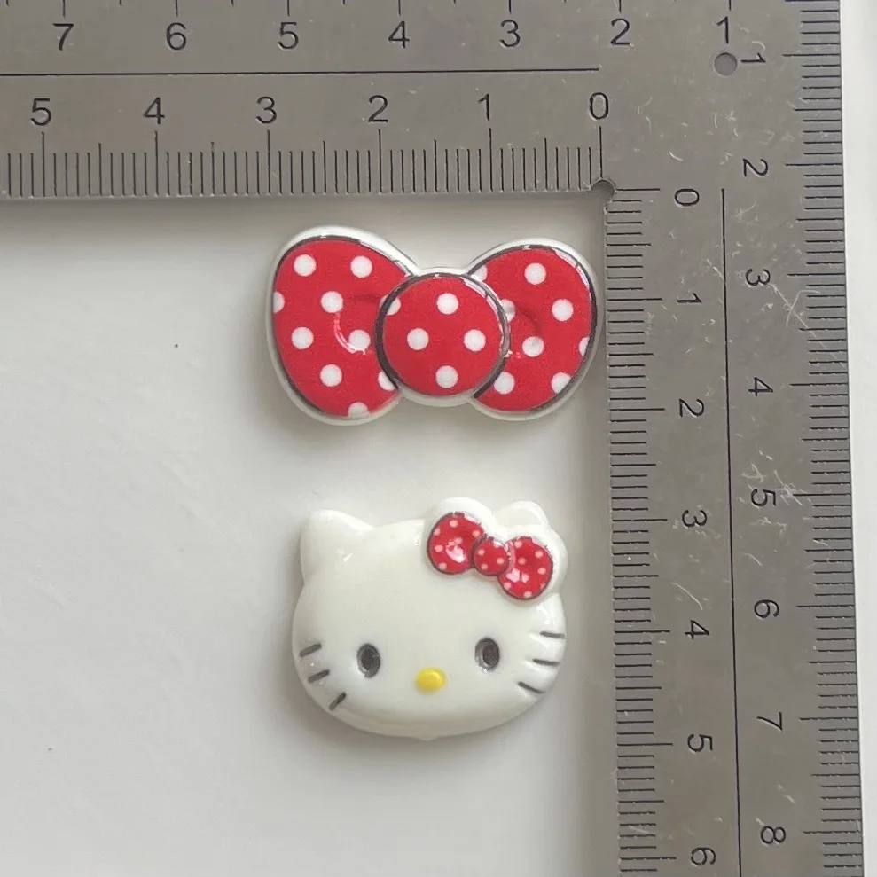 5 шт. новый красный бант в горошек аксессуары из смолы с плоской задней частью KT