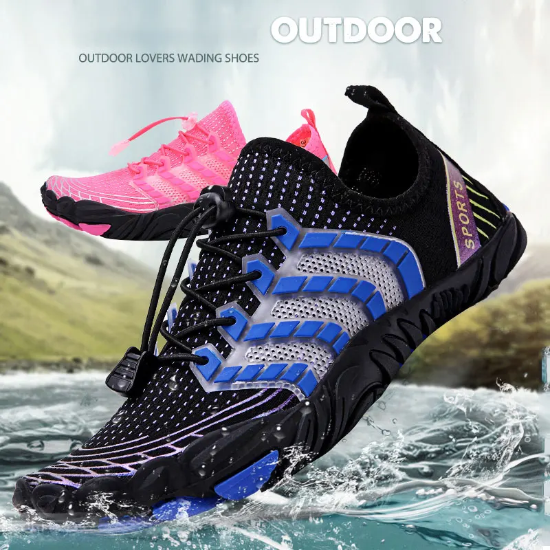 

Vanmie Barefoot Water Shoes Men 2022 Summer Aqua Shoes for Women Sea Water Sneakers Outdoor Sport Swimming Wading Shoes Upstream