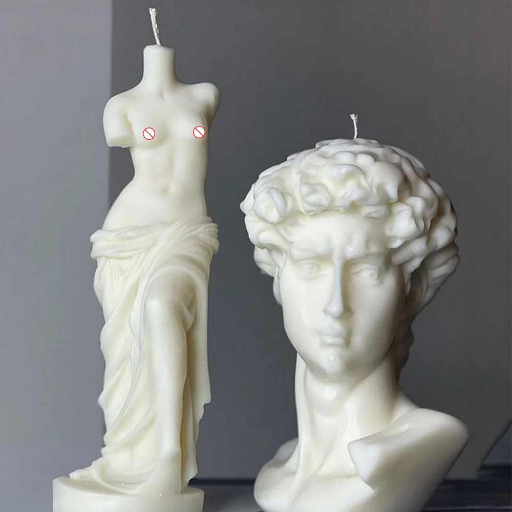 Molde de silicona de retrato de David Venus para fabricación artesanal, arte...