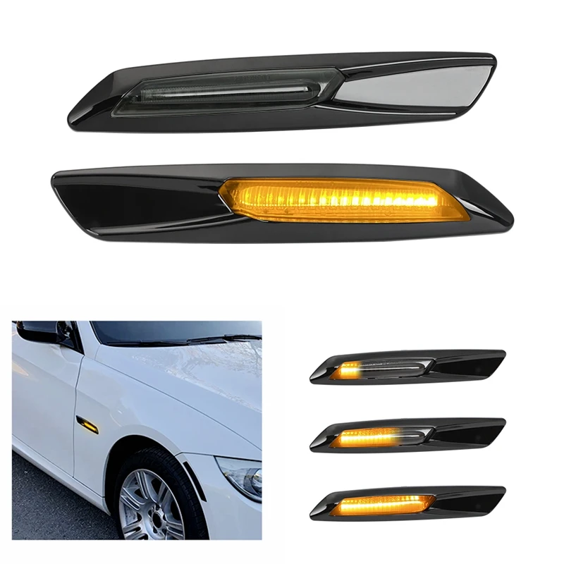 

12V LED Dynamic Amber Turn Signal Light Indicator For BMW F10 1 3 5 Series F30 E46 E60 E91 E90 E92 E93 E61 525i Side Marker Lamp