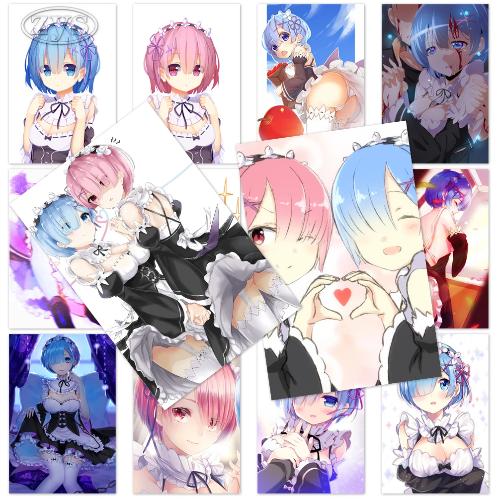 

Re:Zero Home Decorative Kara Hajimeru Emilia Canvas Anime HD Prints Rem Ram Paintings Modular Pictures Wall Art Poster Artwork