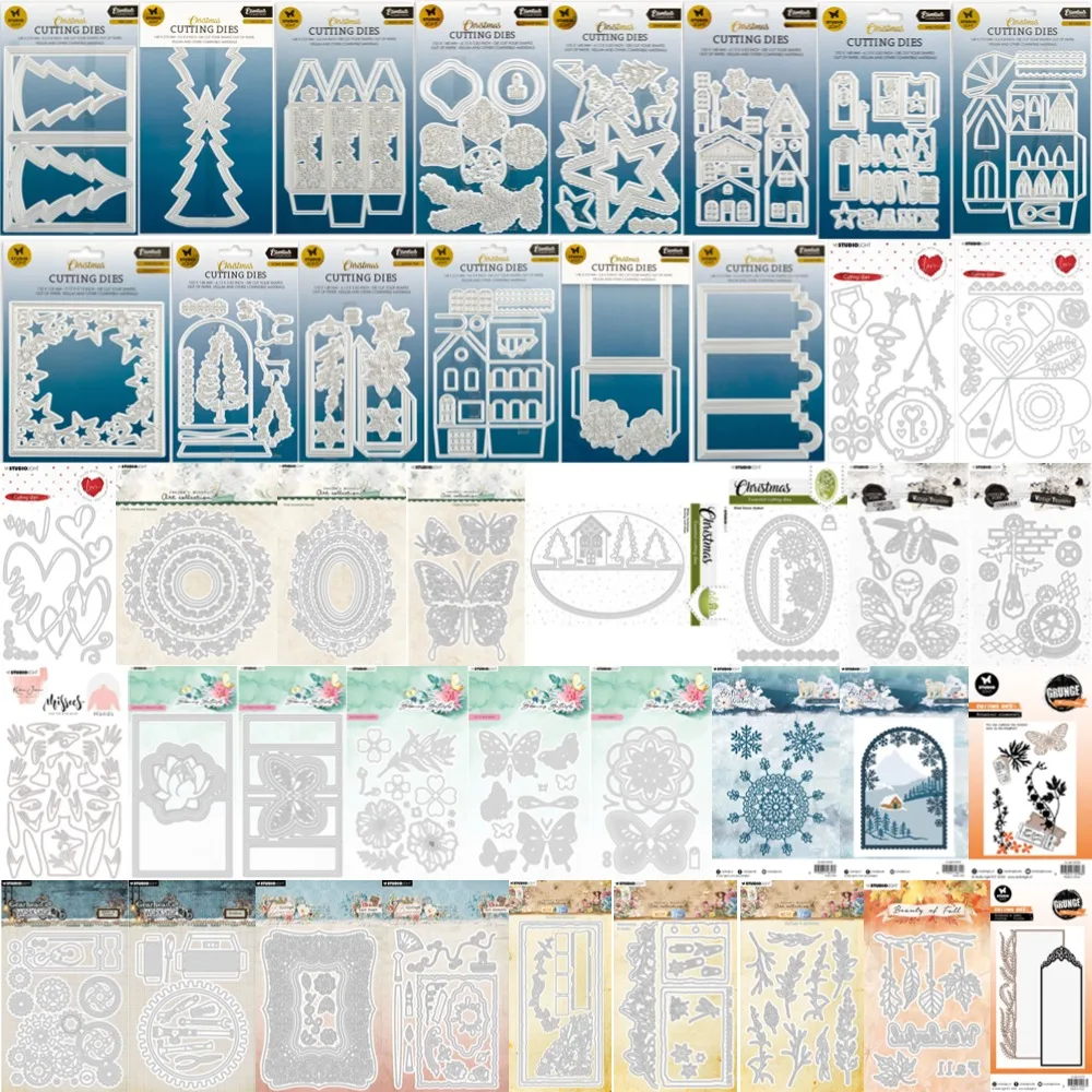 Большая распродажа рождественские замки и домики металлические штампы для резки