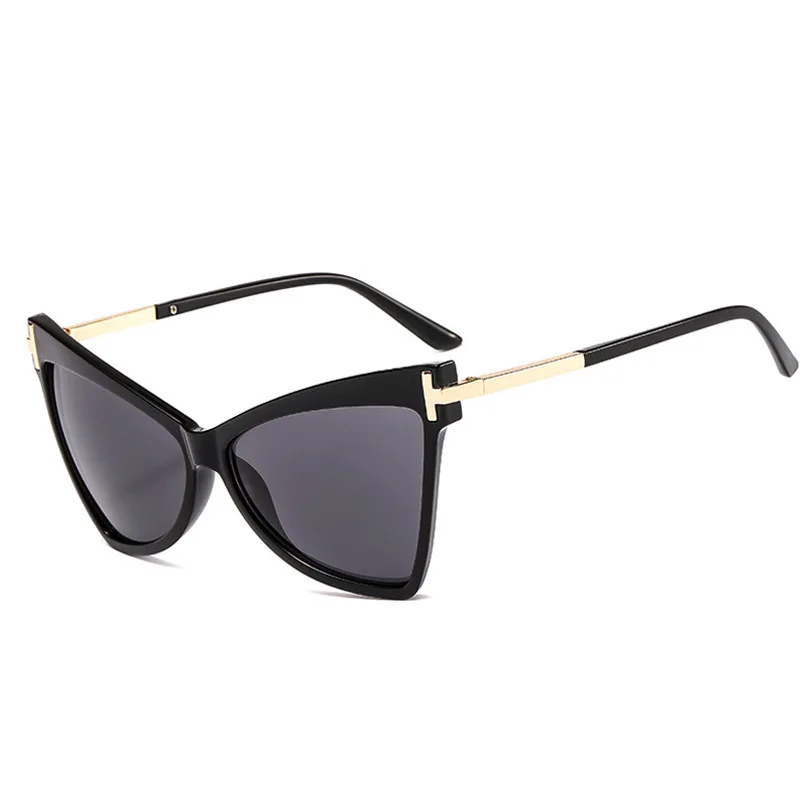 

Модные женские солнцезащитные очки кошачий глаз в европейском и искусственном стиле, новые солнцезащитные очки большого размера с поляриз...