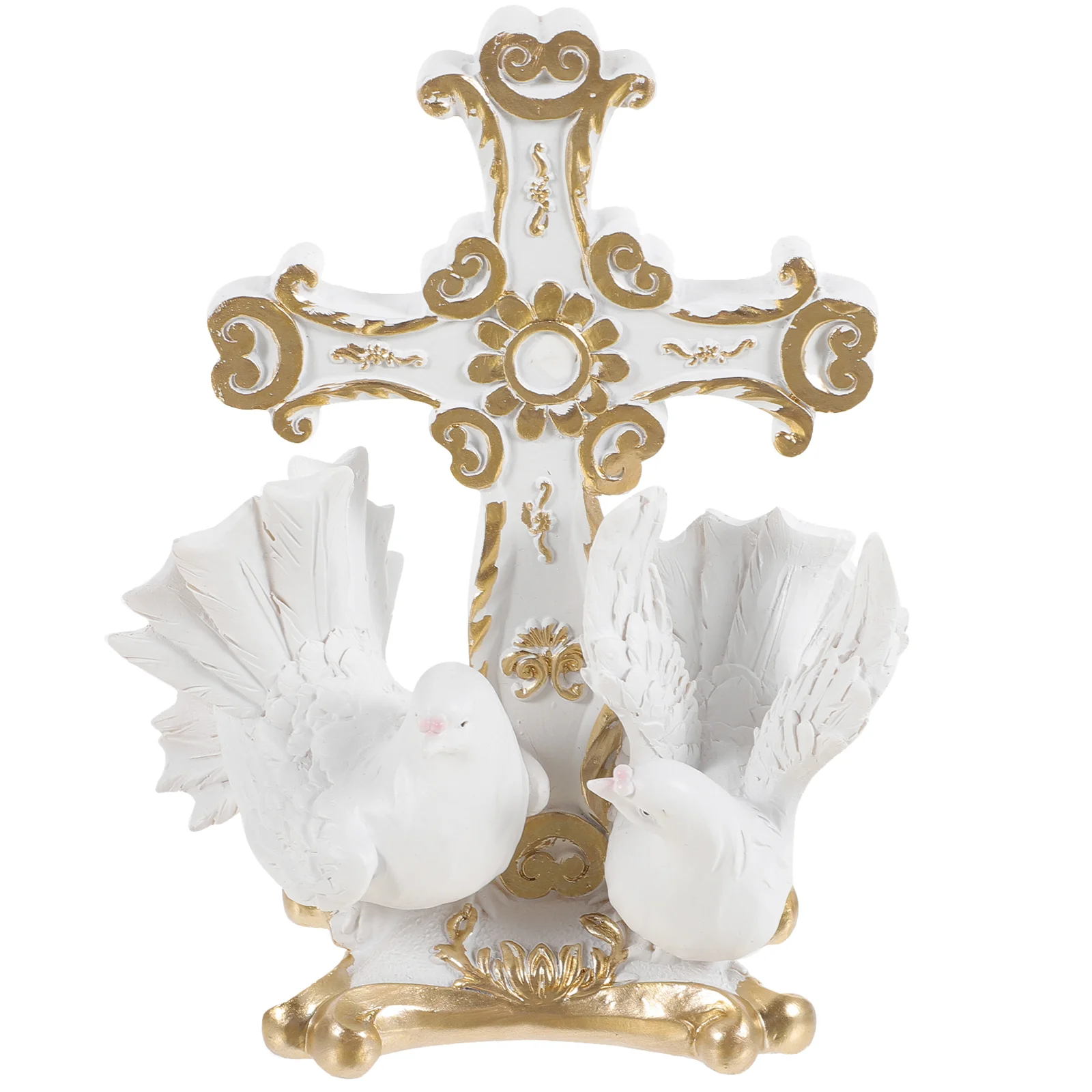 

Полимерный католический крест с голубями, витрина, украшение, религиозный крест, подвесной крест, Декор