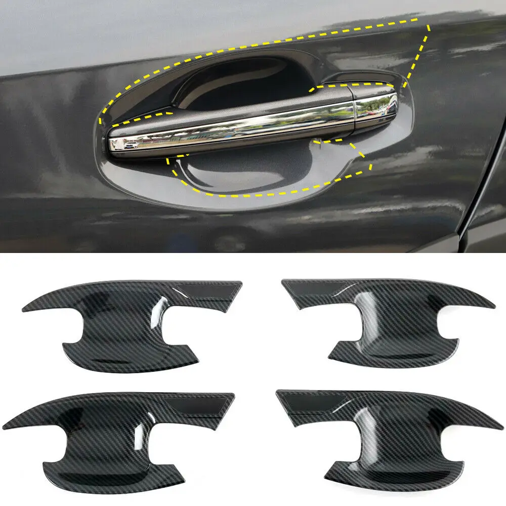 

Carbon Fiber Exterior Door Handle Bowl Cover 4pcs For Subaru Outback 2021-2022
