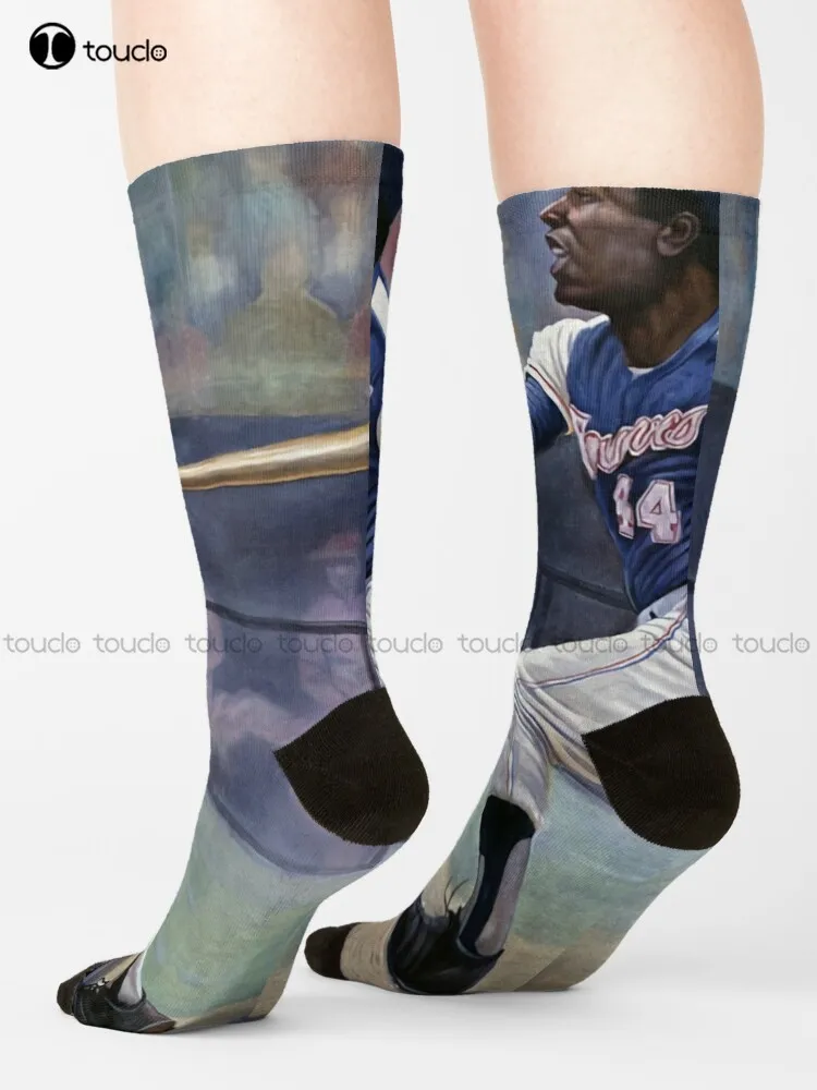 

Art 715 Hank Aaron 715 Poster Socks Slipper Socks Women Personalized Custom Unisex Adult Teen Youth Socks 360° Digital Print Art