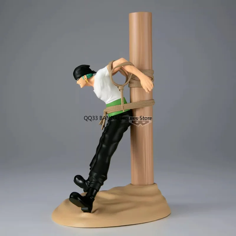 Фото Bandai аниме ONE PIECE фигурка Bounty Hunter Roronoa Zoro держатель для ручки фигурка модель настольные украшения коллекционные предметы №2