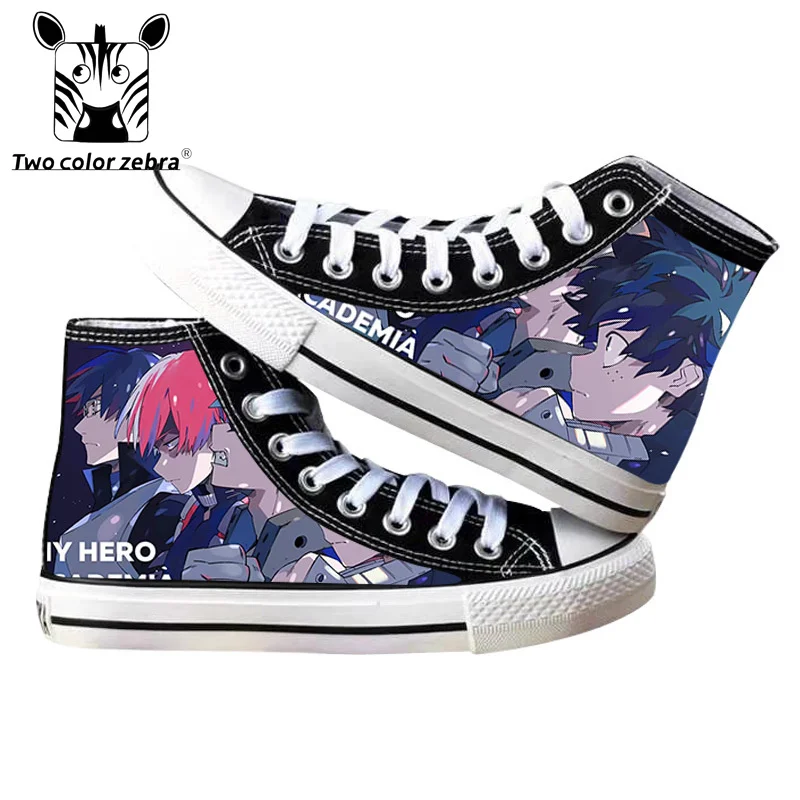 My Hero Academia Todoroki Shoto Midoriya Izuku Surrounding Canvas Shoes Unisex Hand Painted Casual Trendy Shoes