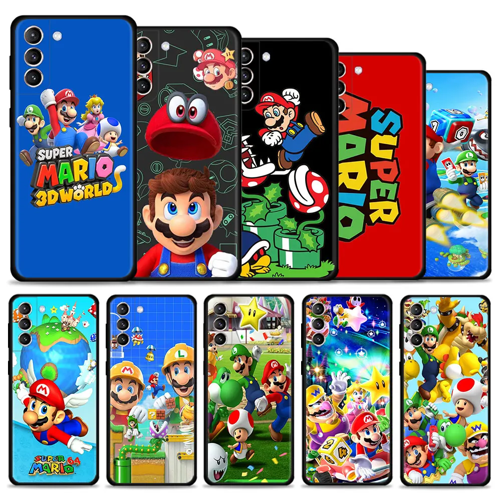 

Phone Case For Samsung Galaxy S21 S20 FE S22 Ultra S10 S9 S8 Plus S10e for Samsung Note 20 Ultra 10Plus Coque Super Mario Game