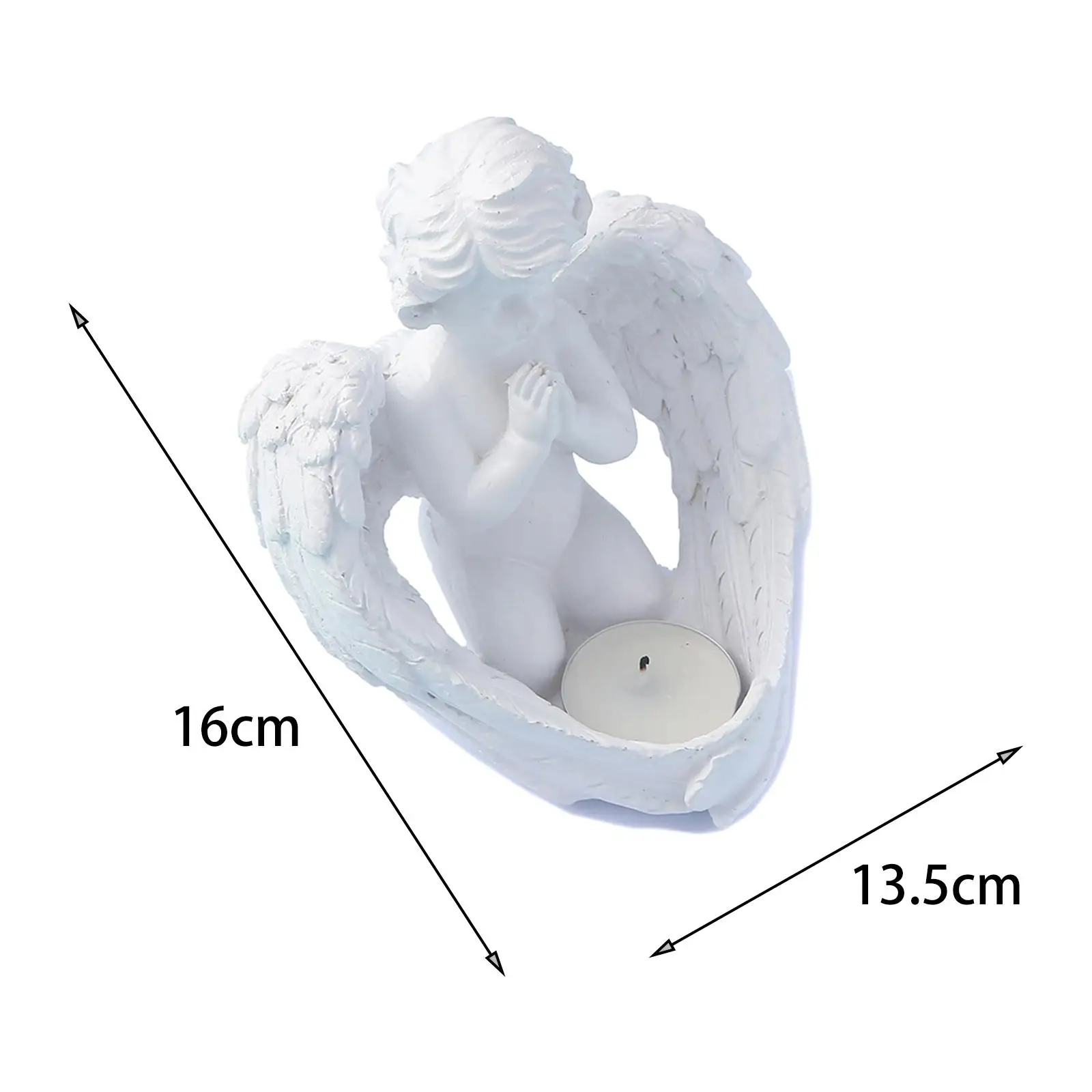 Table Centerpiece Resin Angel Wing Candle Holder For Housewarming Dining Room Anniversary Hotel Farmhouse