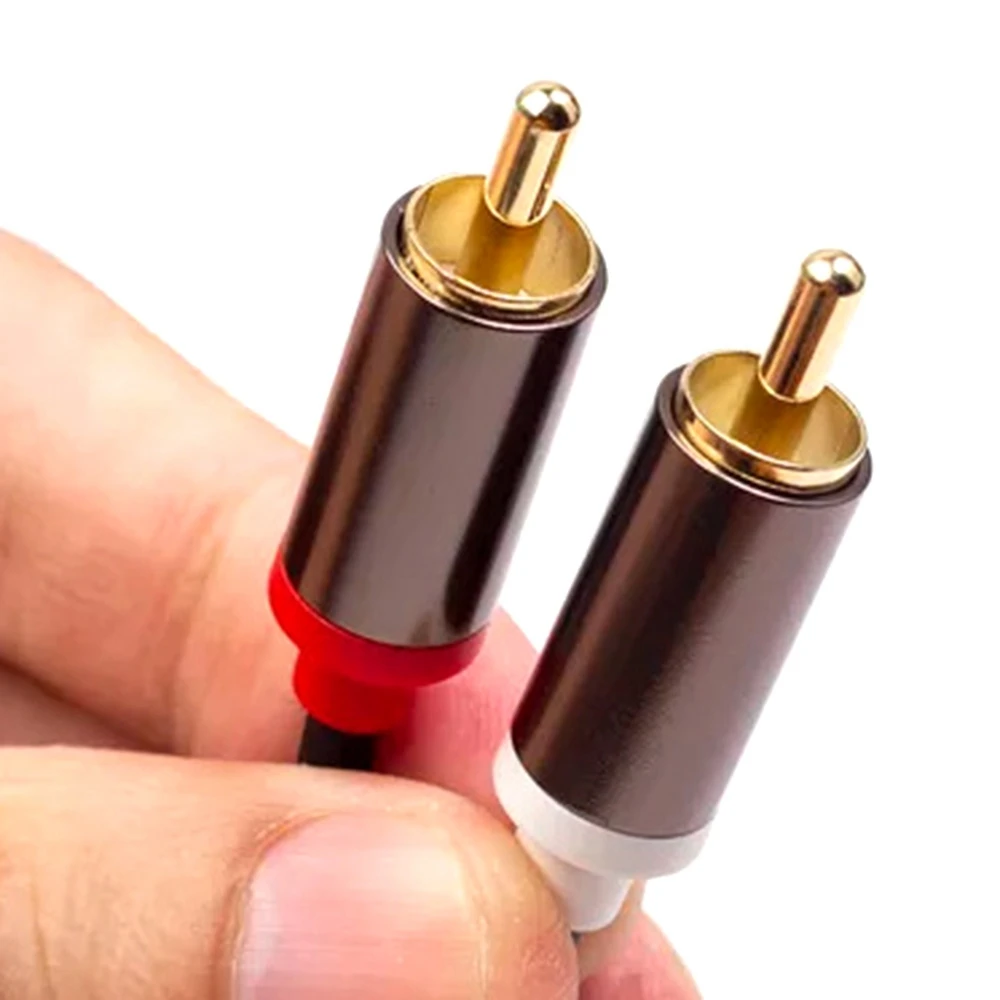 Аудиокабель 2RCA-2 RCA штекер-штекер позолоченный