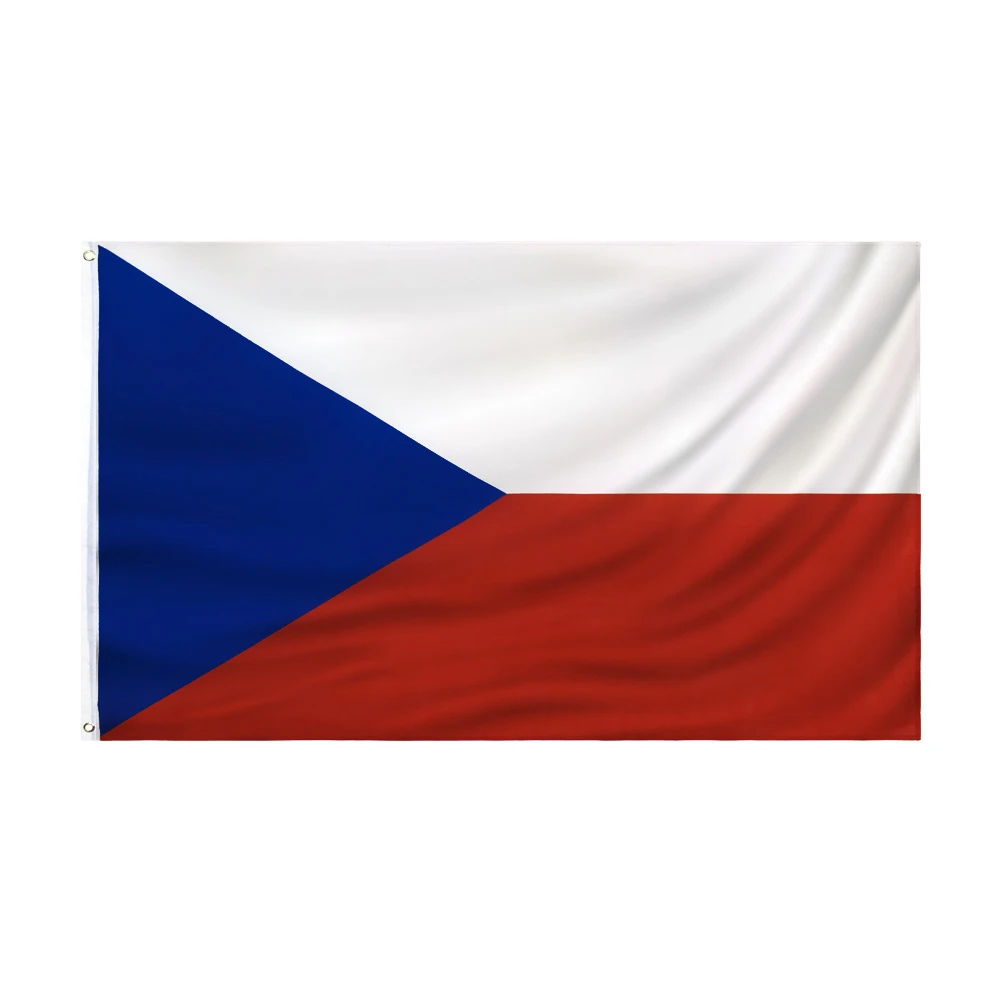 

Republic Czechia Czech Flag 90x150cm Czechia National Flags Polyester Vivid Color and Fade Proof with Brass Grommets