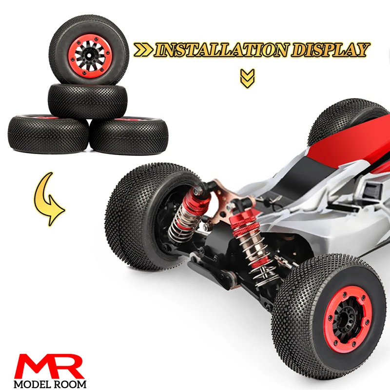 

4 шт. 1/10, колесные диски с замком и бусинами для коротких грузовиков, модель автомобиля TRAXXAS Slash RC 30001