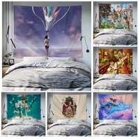 spirited away hippie wall hanging tapestries art science fiction room home decor wall hanging sheets