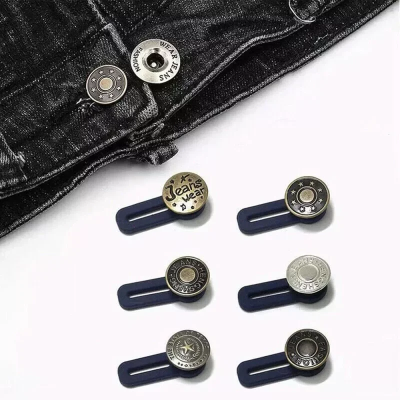 Выдвижной внешний вид джинсов Регулируемая Талия увеличивающая талию застежка удлиненная пуговица