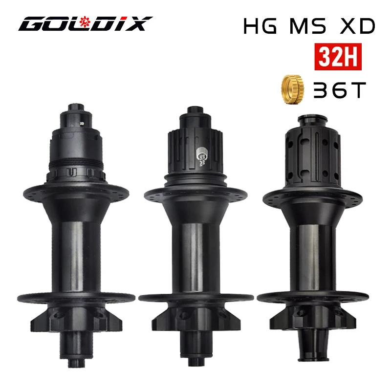 

GOLDIX bicycle hub M350 32 holes without LOGO version mountain bike DIY hub HG/XD/MS 141X10 148X12 ratchet structure hub