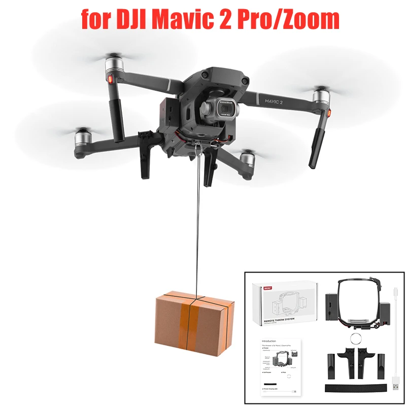 

Airdrop System for DJI Mavic 2 Pro/Zoom Drone Quick Release Thrower Fishing Bait Gift Wedding Ring Remote Rescue