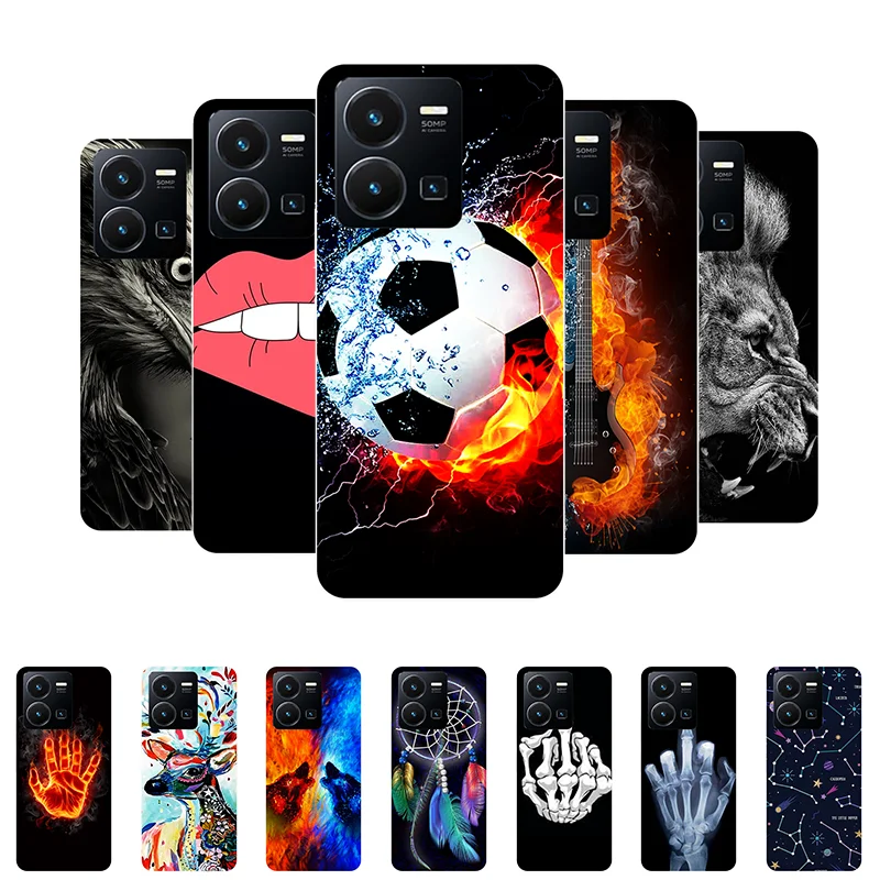 

for Vivo Y35 2022 Case Football Soft Silicone Back Cases for VIvo Y35 4G 6.58" Phone Cover for VivoY35 Y 35 2022 etui Funda