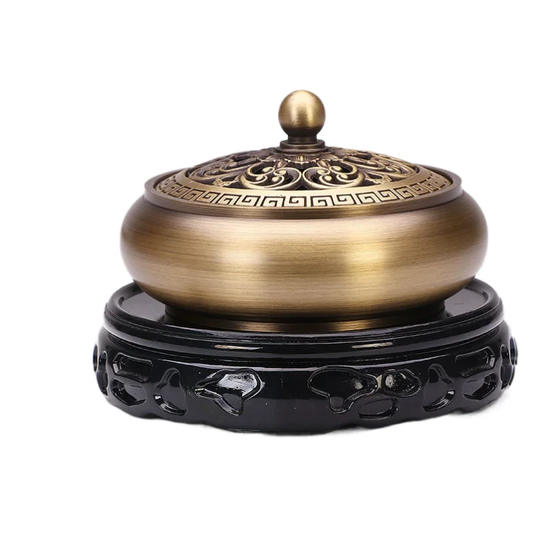 

Copper Incense Burner Indoor Aromatherapy Aroma Incense Coil Fragrance Censer Holder Room Home Decoration