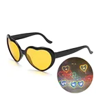 Очки солнцезащитные унисекс, с эффектом сердца, в форме сердца