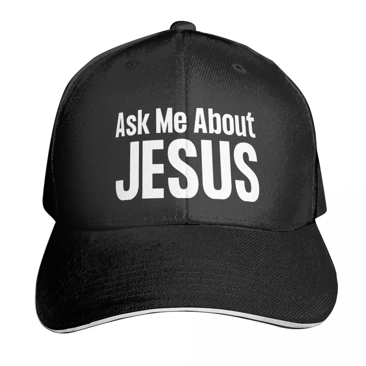 

Ask Me About Jesus Casquette, Polyester Cap Trendy Wicking For Sports
