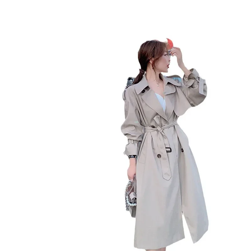 2024 ранняя весна-осень новое пальто средней длины женская стильная эстетичная