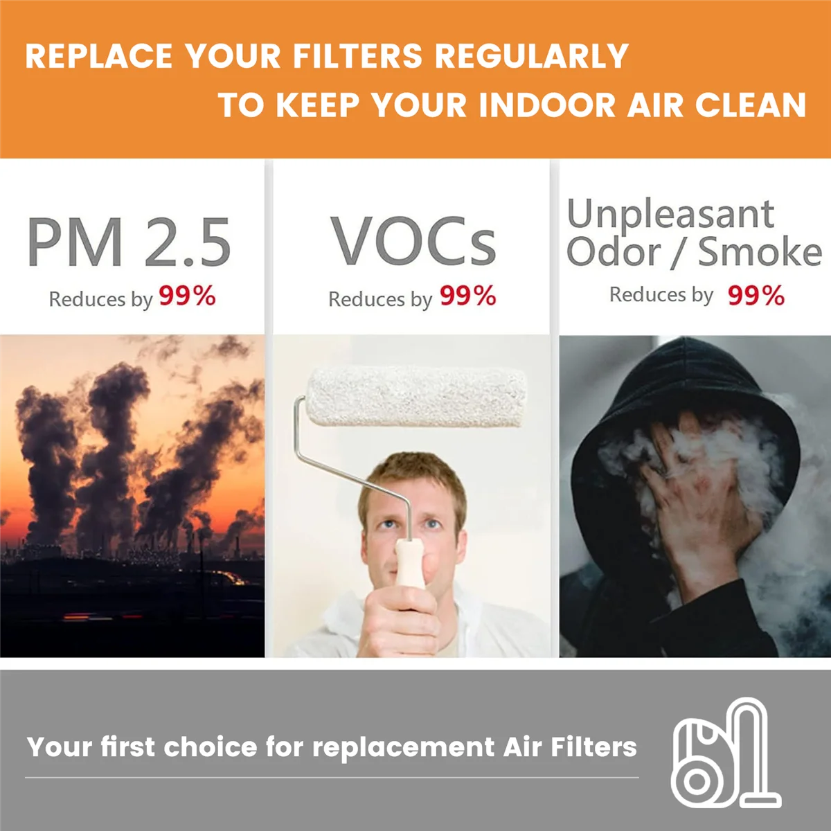 5 шт./1 комплект для ручного пылесоса SC861 SC861A аксессуары фильтр Haipa HEPA