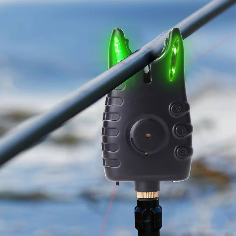 

8 LED Fishing Bite Alarm Indicator Adjustable Tone Volume Sensitivity Sound Alert Carp Fishing Tackle Accessories 90x40x40mm