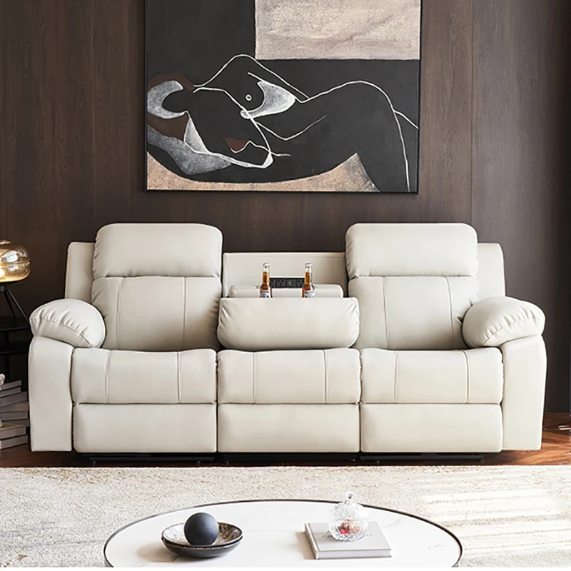 

Sectional Recliner Lazy Sofa Massage Bed Electric Salon Accent Chair Lounge Cheslong Leather Italian Sofa L Para Sala Furniture