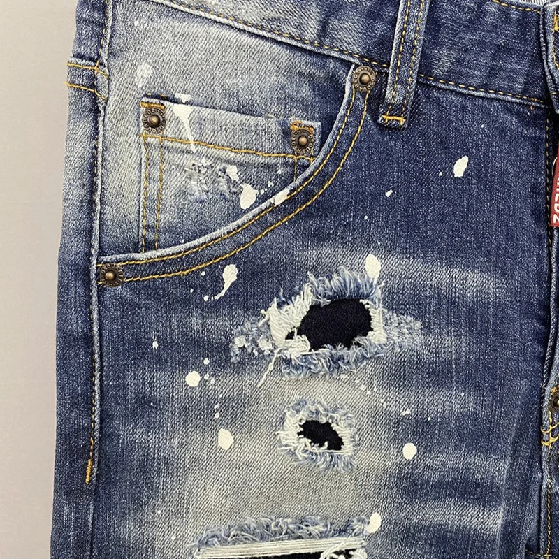 Новинка 9825 мужские брюки cheiписьменного кроя dsq квадратные с принтом букв нищего