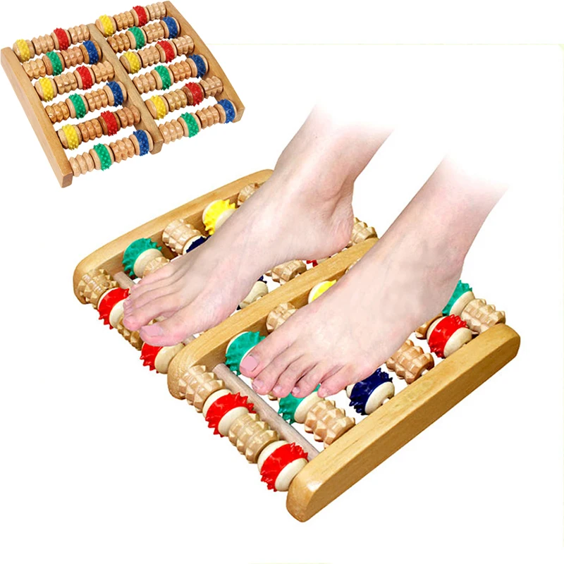 

Wooden Foot Massager Roller Acupressure Relax Massage Pain Stress Relief Shiatsu Roller Feet Care Massager Wholesale
