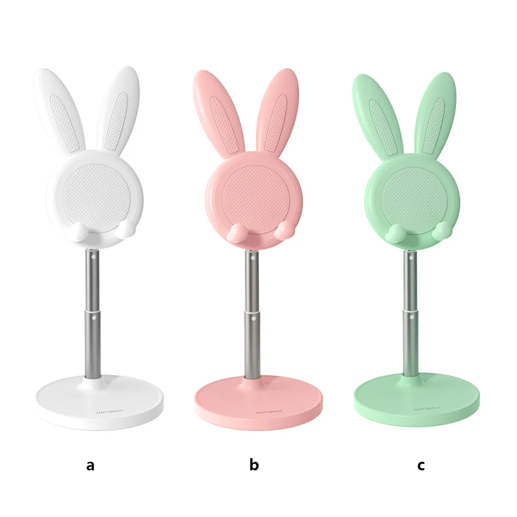 

Phone Holder Adjustable Foldable Desktop Mobile Stand Non-slip Portable Tablet Bracket White