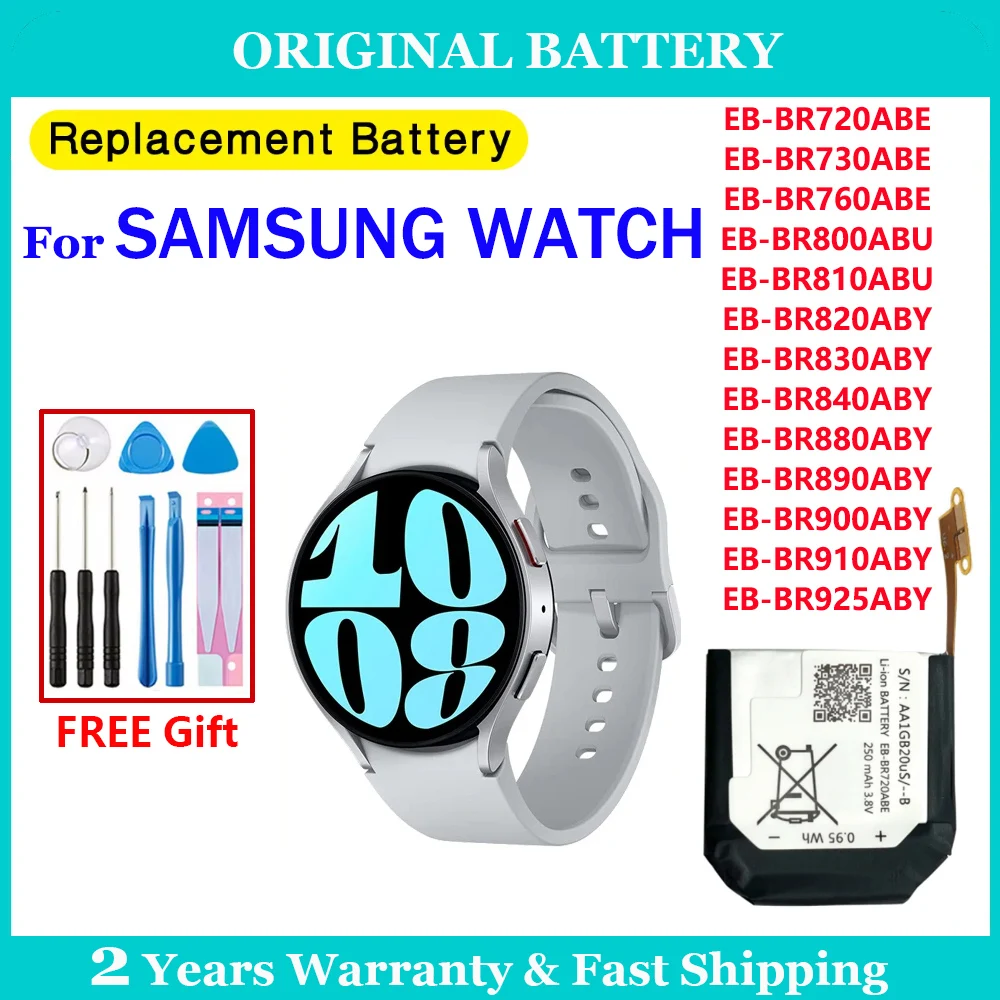 Новый аккумулятор для Samsung Galaxy Watch Gear Live/S2 classic/Gear S4/Gear 1/Active 1 2 3/ S/Gear 2/WATCH 4