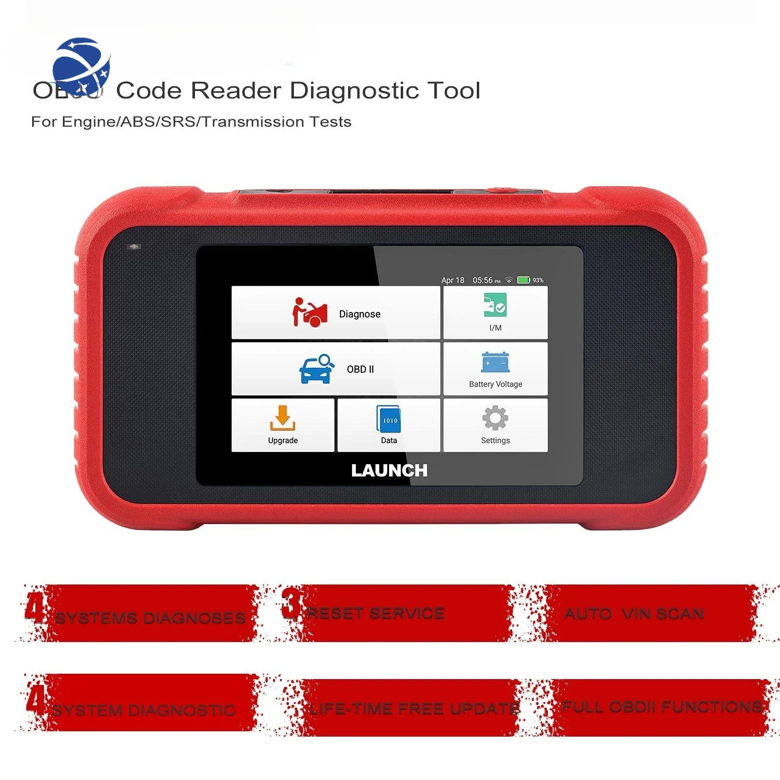 LAUNCH X431 CRP123E OBD2 считыватель кодов для двигателя ABS подушки безопасности SRS коробка