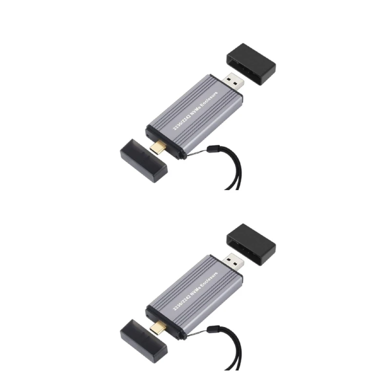 USB3.1 10 Гбит/с M.2 2230 2242 Корпус жесткого диска PCIE NVMe для SSD-накопителей TypeC 22x30/22x42 N2UB