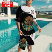 2022 new springsummer breathable mens t shirt casual wear mexico full body printing fashion street sportswear plus size suit
