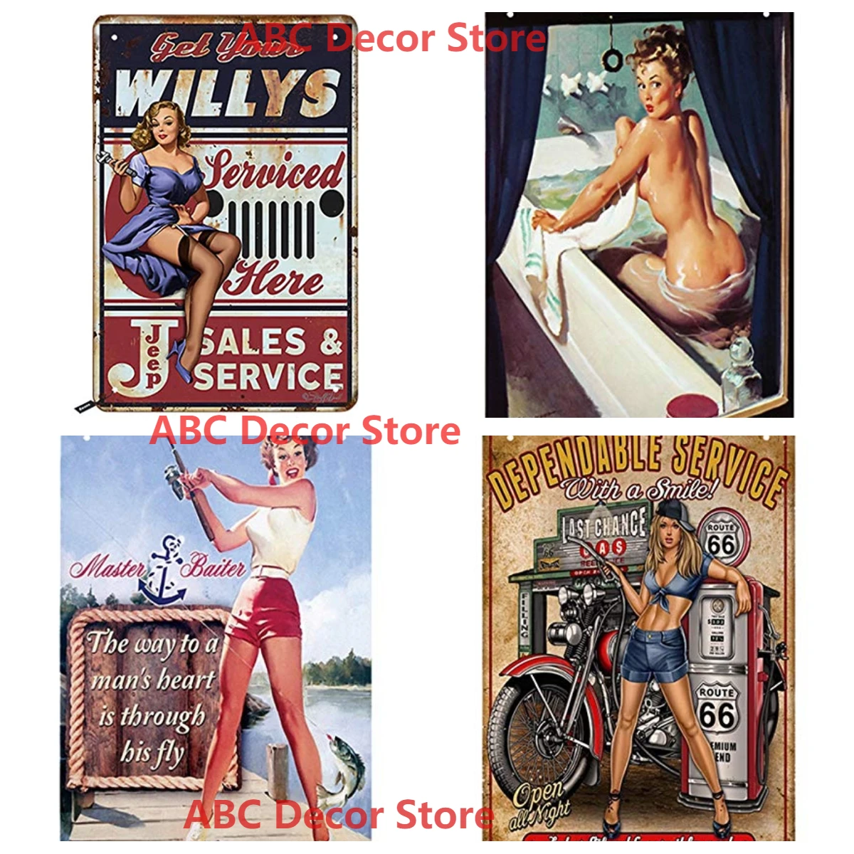 Swono получите свои знаки виллес из олова, девушки с пристежкой, выполненные здесь винтажные металлические жестяные знаки, Настенный декор для баров, ресторанов, кафе, пабов