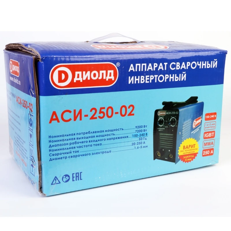 Аппарат сварочный инверторный Диолд АСИ-250-02 (Напряжение питания 9200 В Сварочный
